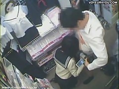 Two Asian Teen Sex Shop Blowjob